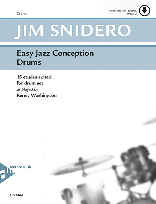 Easy Jazz Conception Drums 15 Etudes Book & Online Audio for Drum Set