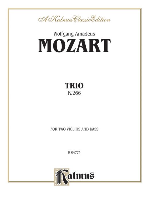 Trio, K. 266 Book for String Trio by Wolfgang Amadeus Mozart