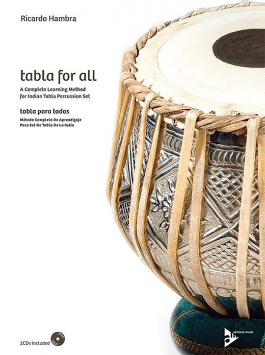 Tabla For All - Complete Learning Method for Indian Tabla Percussion Set Book & 2 CDs
