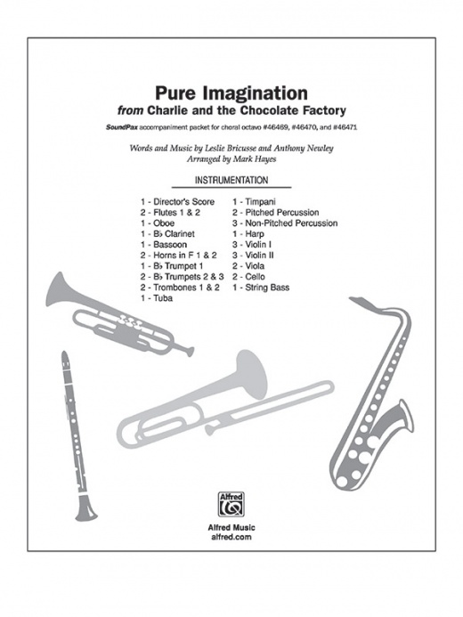 Pure Imagination From Charlie And The Chocolate Factory Instrumental Parts (Digital Only)