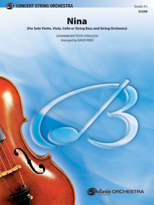 Nina for Solo Violin, Viola, Cello or String Bass and String Orchestra Conductor Score & Parts