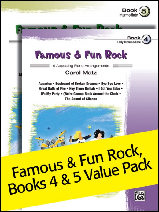 Famous & Fun Rock 4-5 (Value Pack) - Piano Books for Early Intermediate Learners