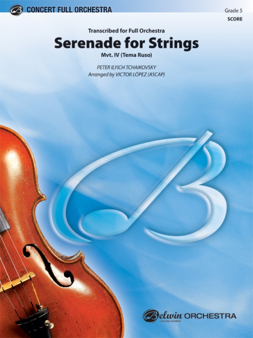 Serenade For Strings Mvt. Iv Finale (Tema Ruso) Conductor Score & Parts