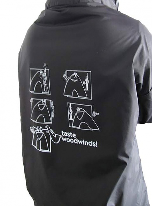 Taste Woodwinds! Raincoat: Black (Extra Large) Raincoat