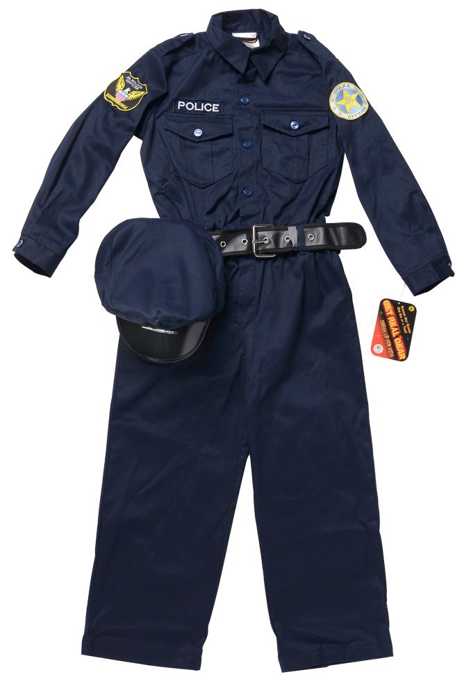 Police Officer Suit Size 6/8 - 48-62 Lbs, Height 42-50"