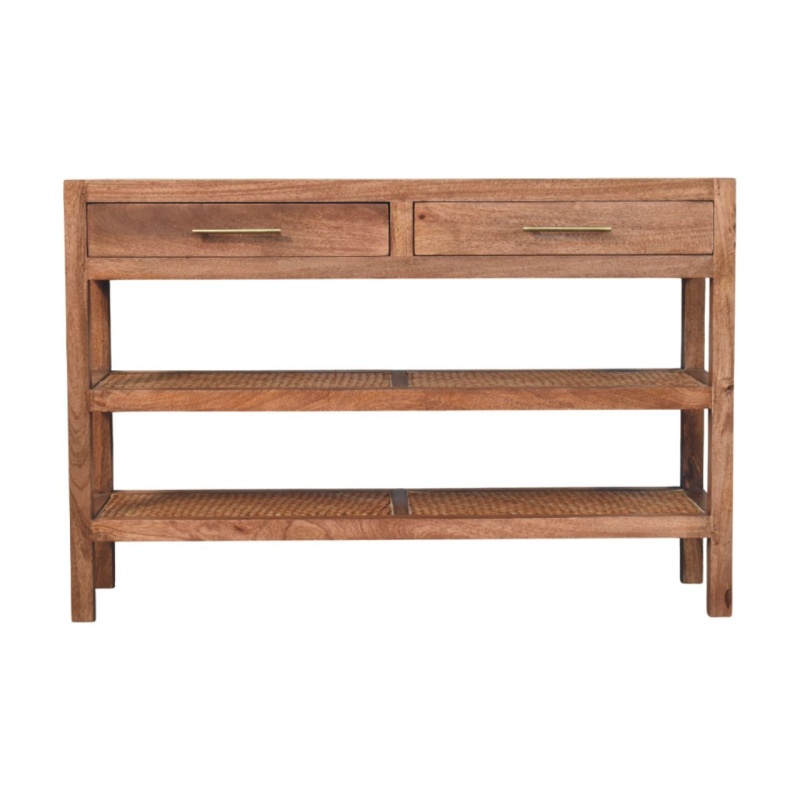 Saffron Rattan Console