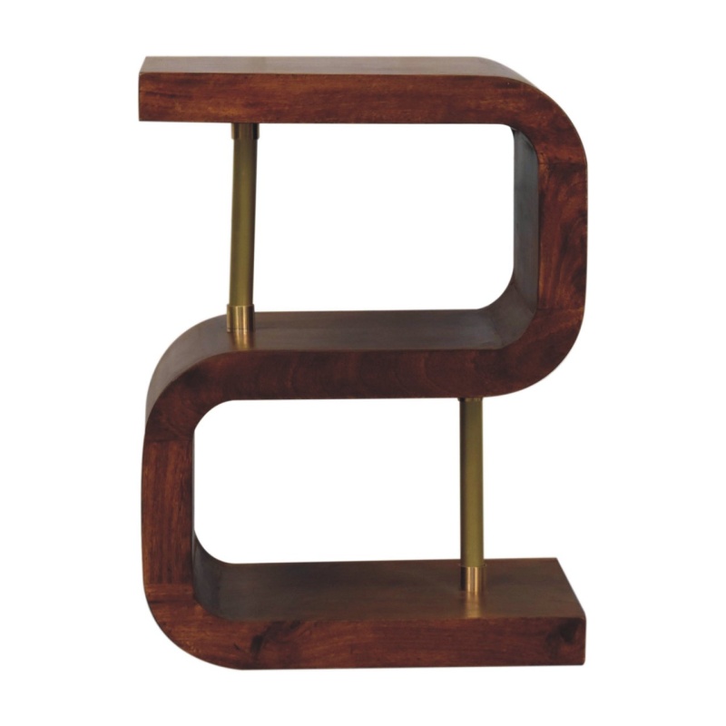 S-Curve Brass Bedside