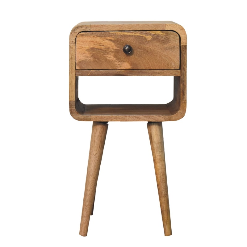 Mini Oak-Ish Curve Lower Nightstand