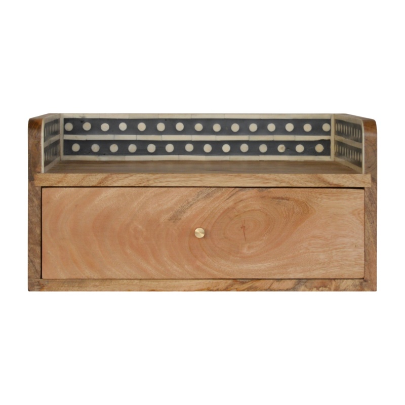 Bone Inlay Gallery Floating Nightstand
