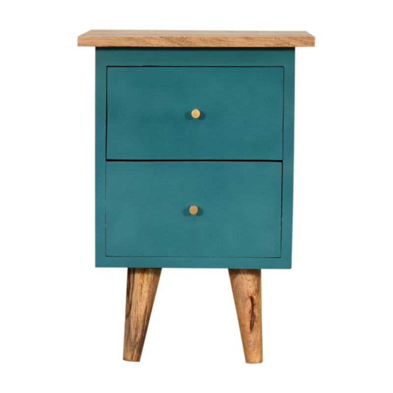 Teal Hand Painted Nightstand