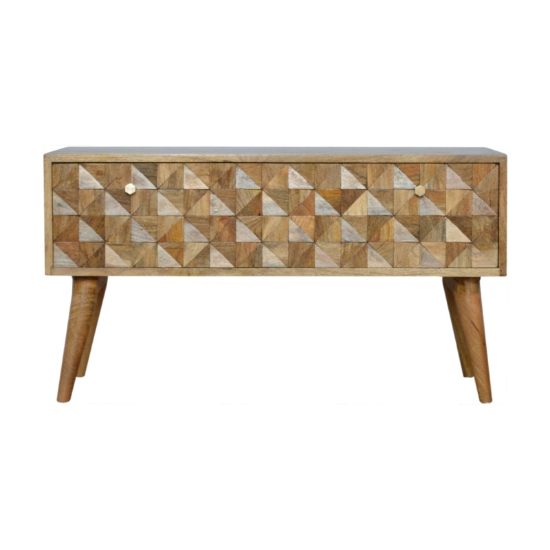 Oak-Ish Diamond Bench
