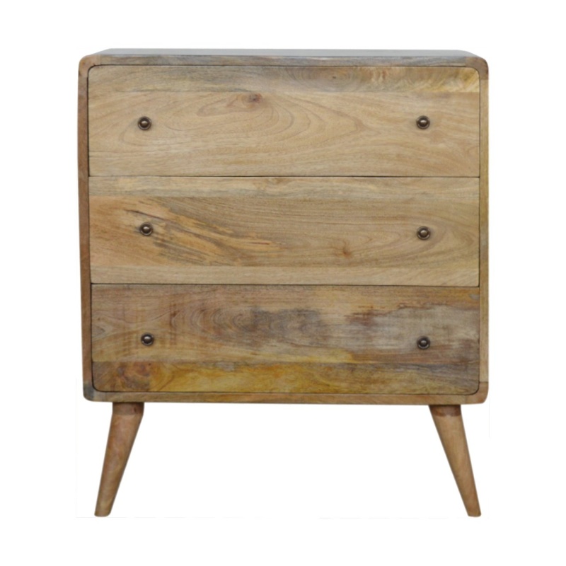 Curved Oak-Ish Chest