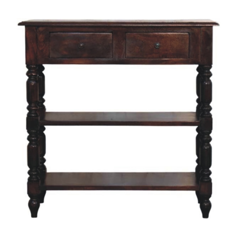 Turned Legs Cherry Side Table