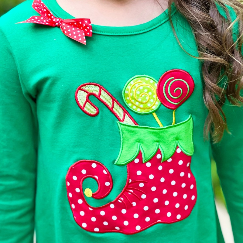 Al Limited Girls Christmas Holiday Elf Stocking Top & Stripe Pants ...