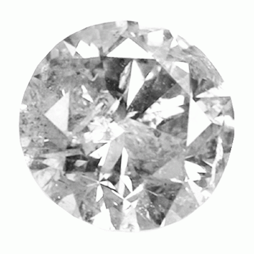 0.52 Carat Silver Diamond (5 Mm) I2/I3 Clarity
