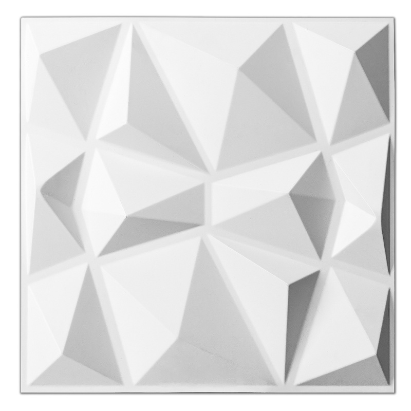 Art3d 3D PVC Wall Panels, 33 Tiles, Matt White