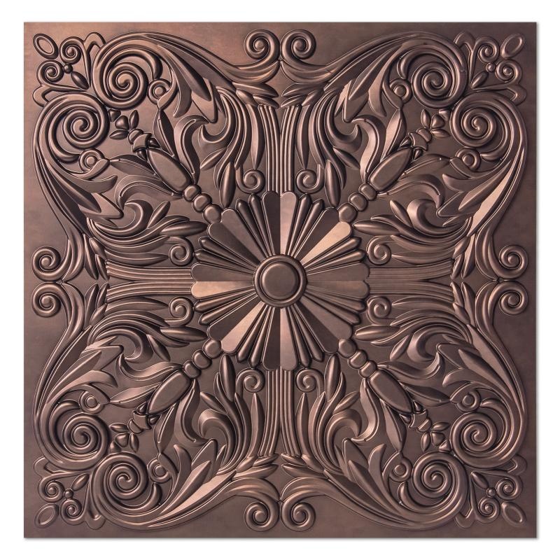 Art3d Spanish Floral Decorative Ceiling Tiles, 12-Pack