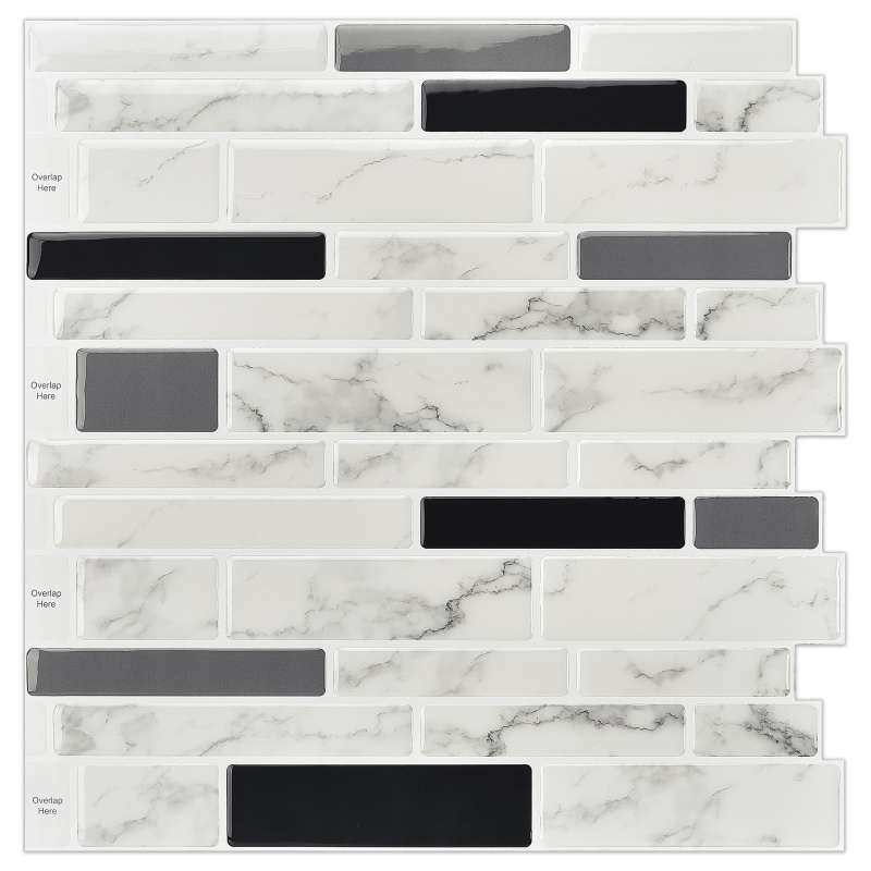 Art3D 10-Sheet Self-Adhesive Tile Backsplash