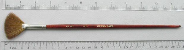 Trinity Brush Kolinsky Sable Long Handle Fan Brush # 6 (Made in Russia)
