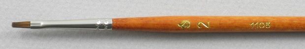 Trinity Brush Kolinsky Sable Long Handle Bright Brush # 2 (Made in Russia)