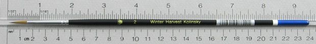 Winter Harvest Kolinsky Sable: Long Hair Round Size 2 Brush