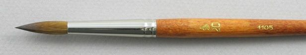 Trinity Brush Kolinsky Sable Long Handle Round Brush # 20 (Made in Russia)