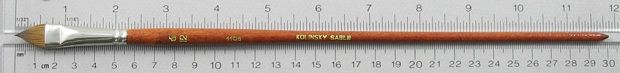 Trinity Brush Kolinsky Sable Long Handle Filbert Brush # 12 (Made in Russia)
