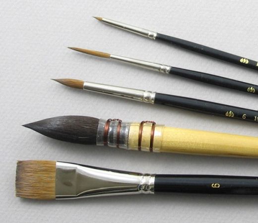 Trinity Brush Aquarelle Set of 5 Art Brushes