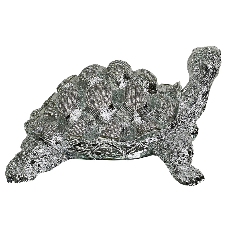 Ambrose Diamond Encrusted Chrome Plated Turtle