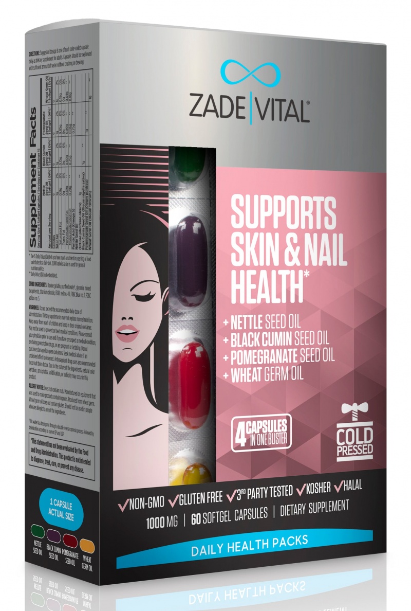 Concept Derma Support Skin & Nail Daily Health Packs, 60 Caps