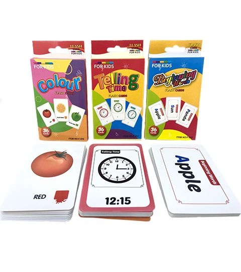 144 Pieces Pre School Flash Card - Playing Cards, Dice & Poker