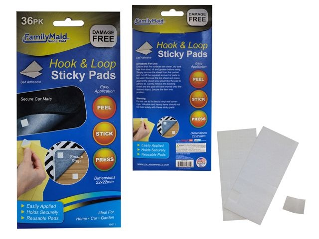144 Pieces Hook And Loop Sticky Pads - Home Accessories