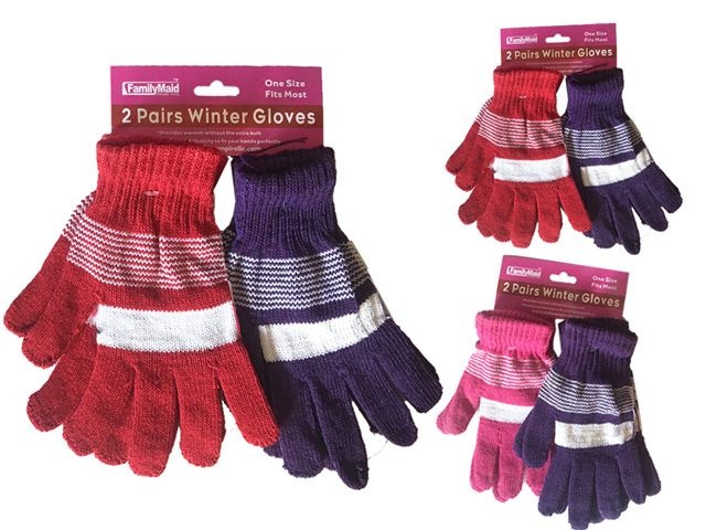 144 Pieces 2 Pair Winter Magic Glove - Kids Winter Gloves