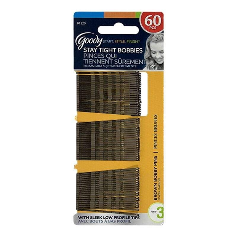 6 Pieces Brown Bobby Pins Card Of 60 - Hair Accessories