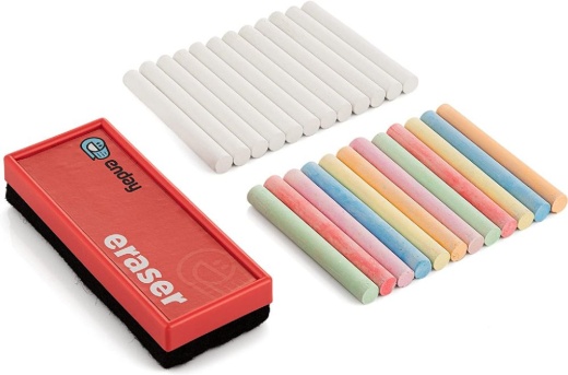 48 Pieces Chalk and Eraser Set