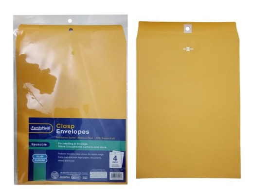 72 Pieces 4Pc Clasp Envelopes - Office Essentials