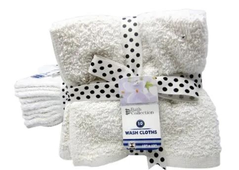 24 Pieces Wash Cloths 10 Pack - Towels