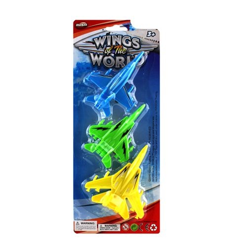 72 Pieces 3 Pieces 4.5In Battle Plane On Card - Cars, Planes, Trains & Bikes