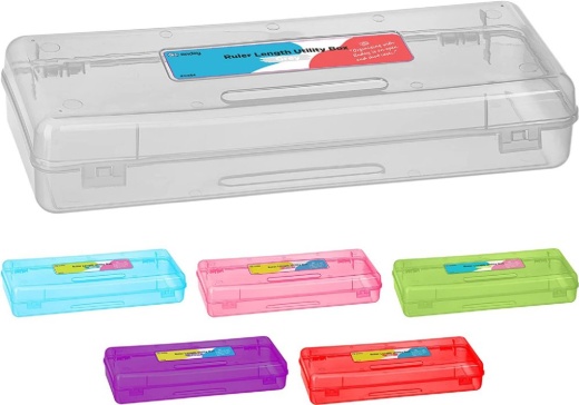 12 Pieces Multipurpose Ruler Length Utility Box, Gray - Storage & Organization