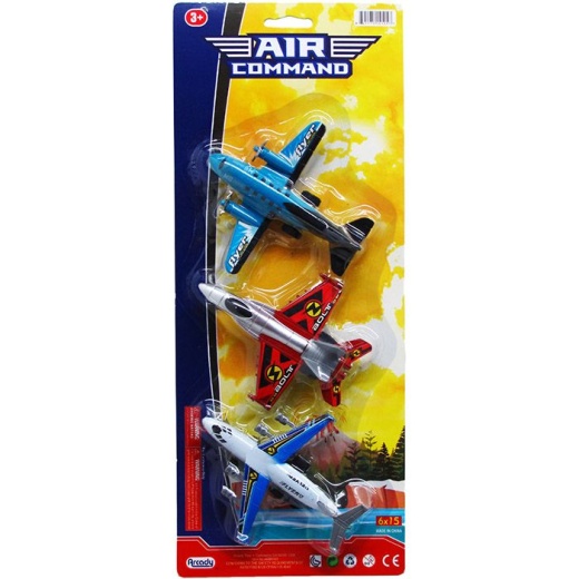 36 Pieces 3Pc 4.75'' P/B Airplanes On Blister Card - Cars, Planes, Trains & Bikes