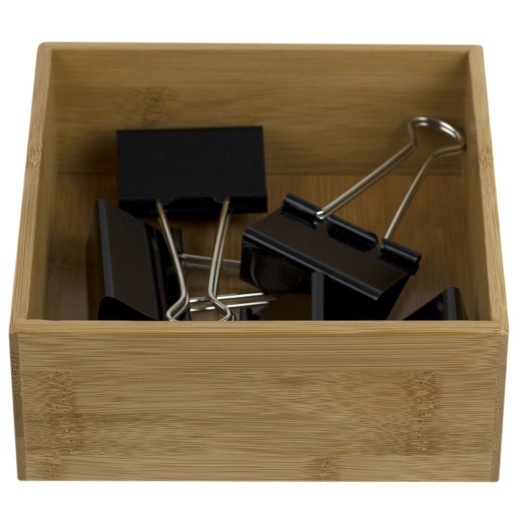 12 Pieces Home Basics 6" X 6" Bamboo Drawer Organizer, Natural - Storage & Organization