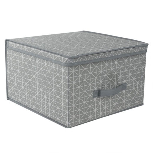 12 Pieces Home Basics Diamond Collection Jumbo Storage Box, Grey - Storage & Organization