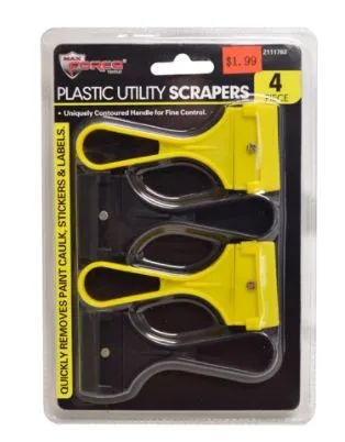 60 Pieces Plastic Utility Scrapers 4 Piece - Tool Sets