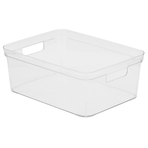 12 Pieces Home Basics 14.25 Qts. Plastic Storage Bin, Clear