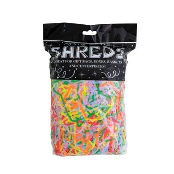 36 Pieces Shreds Tissue 50Gm Multi Color Party Peggable Printed Polybag - Tissue Paper