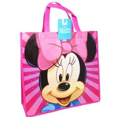 Reusable Large Tote Bag Minnie Mouse - 36 Pieces