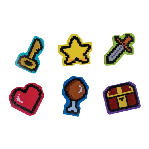 Retro Pixel Game Erasers - 96 Pieces