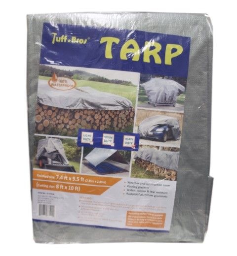 10 Pieces Silver Heavy Duty PE Tarp 8x10 - Tarps