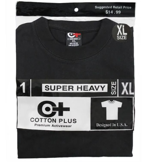 24 Pieces Men's Black Crew Neck T-Shirt, Size Large - Mens T-Shirts