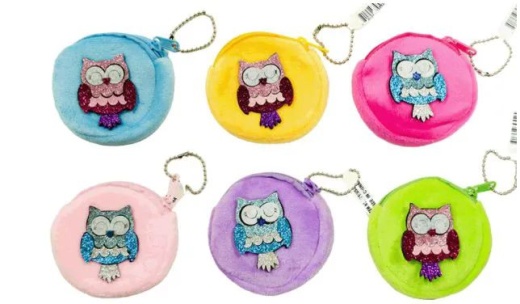 72 Pieces Plush Coin Purse Owl - Coin Holders & Banks